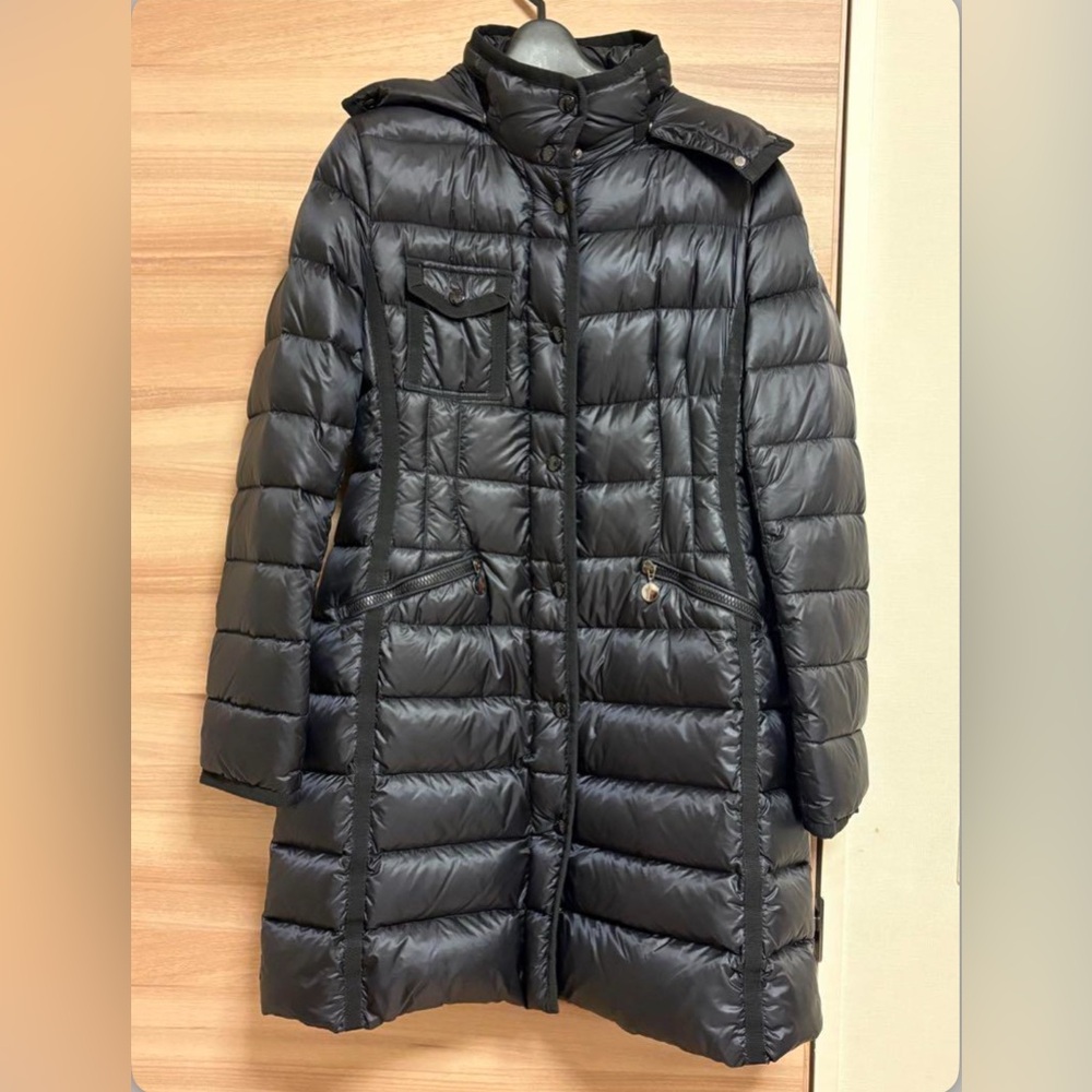 Moncler Hermine Hooded Down Puffer Jacket Coat Size 0 XS